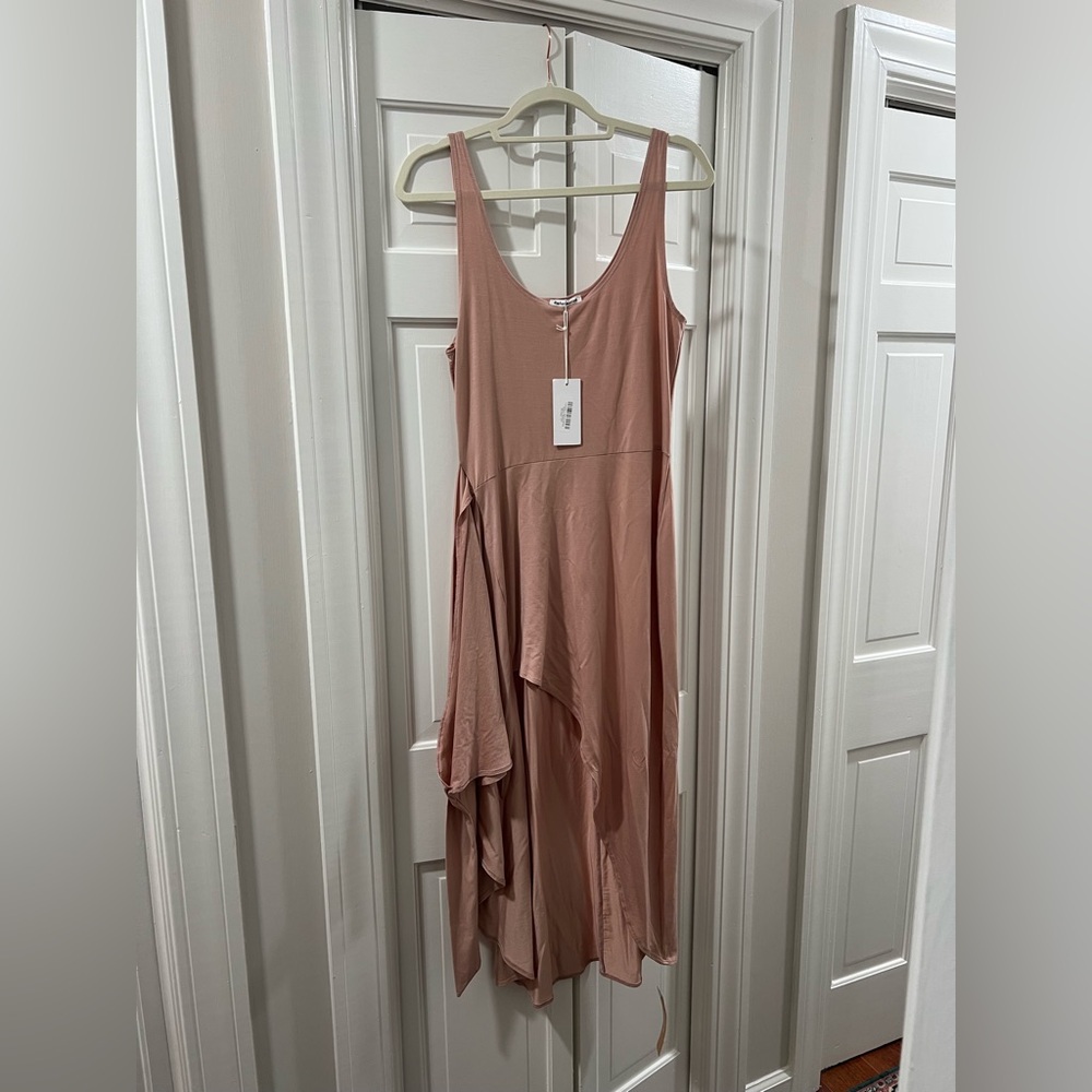 NWT Reformation Kaila Midi Wrap Dress in Blush - Picture 6 of 9